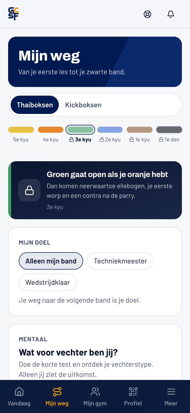 De GCSF-app: de volgende band gaat open als je deze band hebt