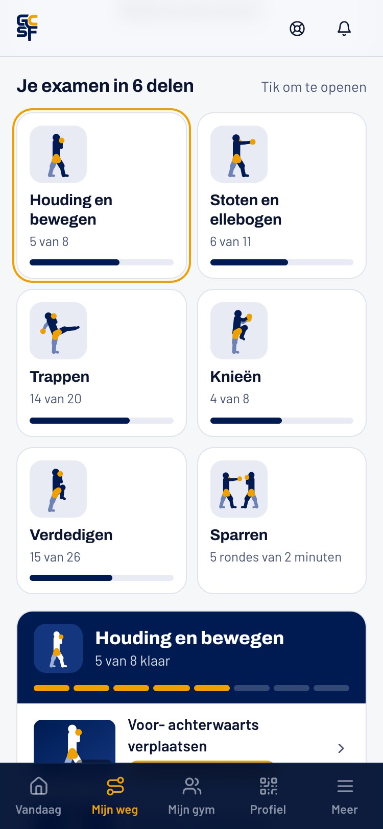 De GCSF-app: je examen in zes delen